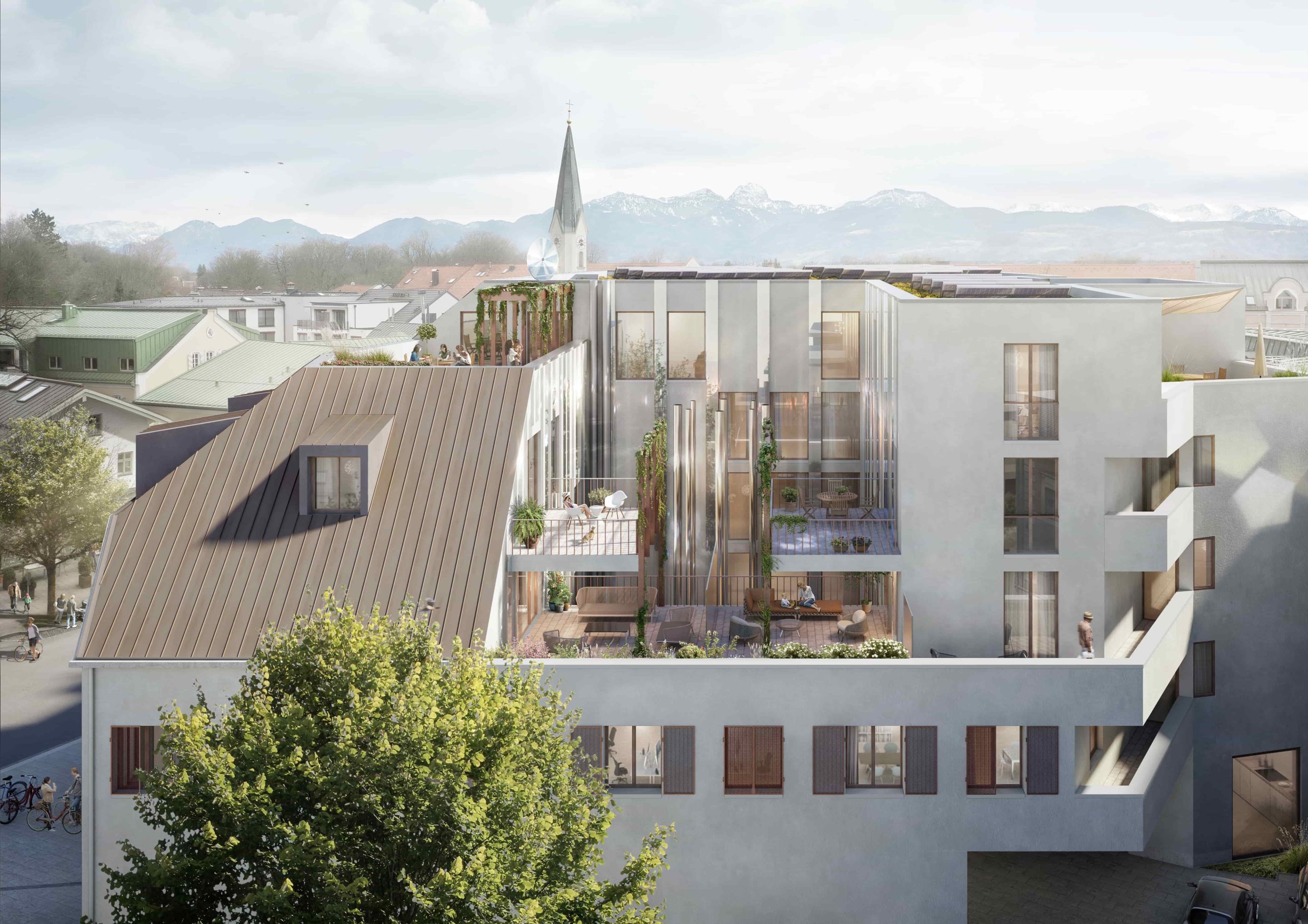 Immobilien in Bad Aibling mit Blick auf die Alpen